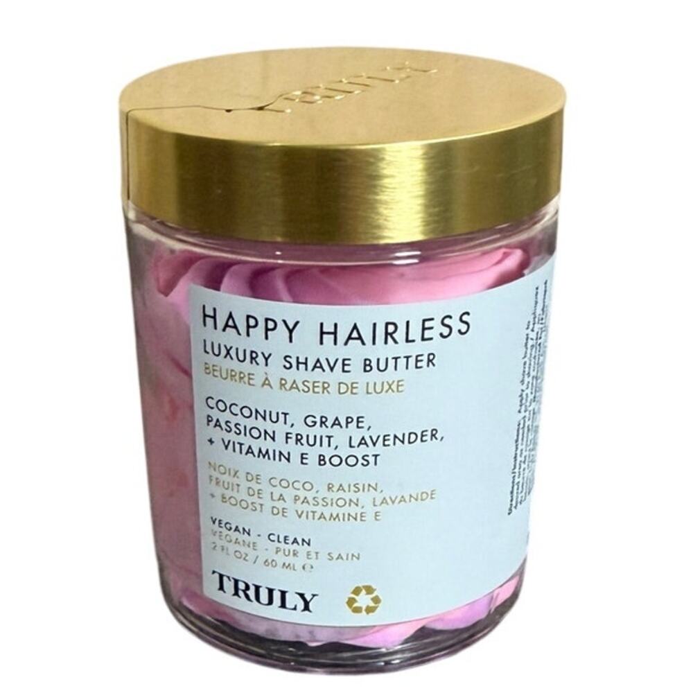 Truly Beauty Happy Hairless Shave Butter Coconut Oil 2 fL oz NEW